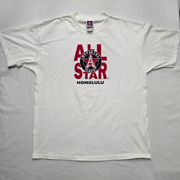 Vintage All Star Cafe Honolulu Hawaii Shirt White XL Official Cafe Tee - Picture 1 of 7
